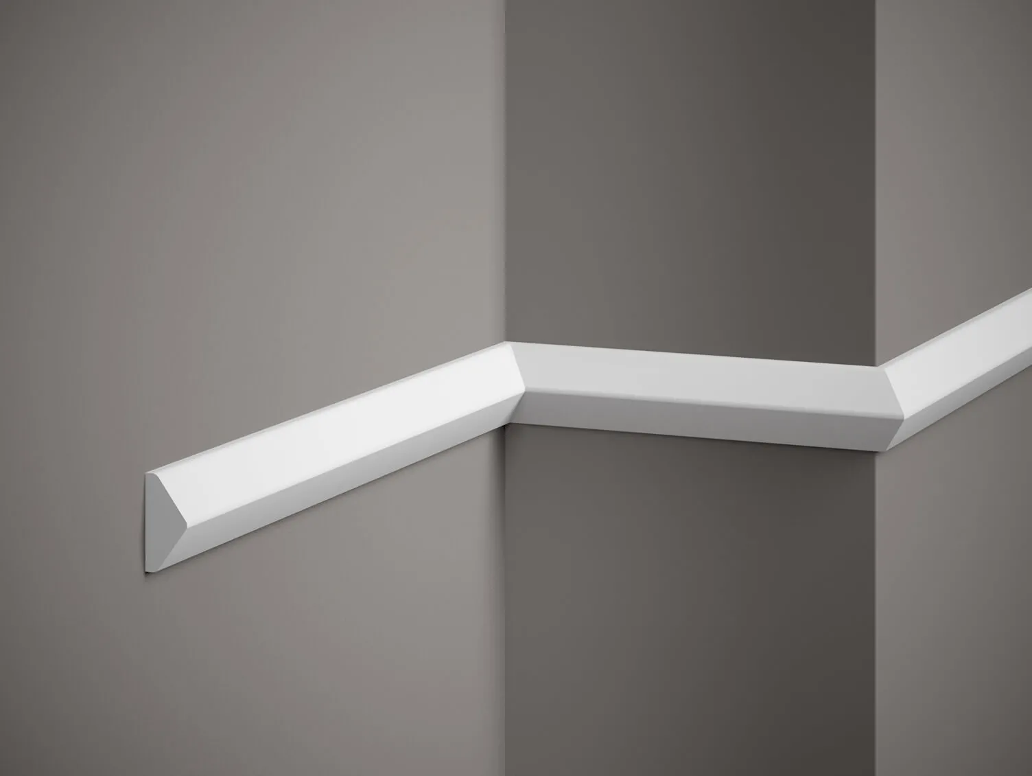 Listwa ścienna QL023 biała wym. 200 x 1.9 x 4 cm, z PolyForce