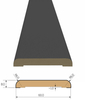 Opaska drzwiowa 3 szt. komplet, listwa maskująca MDF, Grafit, obramowanie drzwi 6 cm