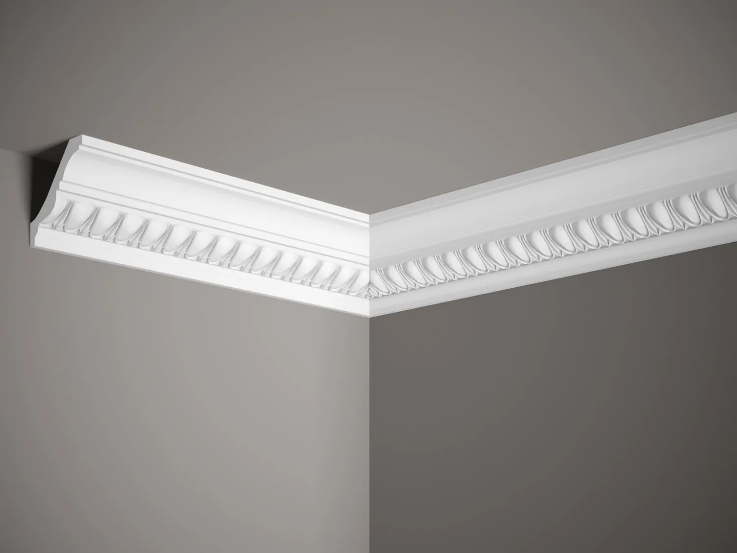 Listwa przysufitowa biała MDA008 wym. 200 x 7.8 x 7.5 cm, z ProFoam