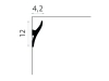 Listwa sufitowa QL010 biała wym. 200 x 4.2 x 12 cm, z PolyForce