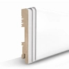 PRÓBKA 20 CM - Listwa przypodłogowa MDF lakierowana biała FOGE - LB1 8cm