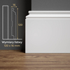 PRÓBKA 20 CM - Listwa przypodłogowa MDF lakierowana biała z wodoodporną powłoką MODERNA 12cm