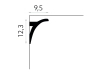 Listwa oświetleniowa sufitowa QL011 biała wym. 200 x 9.5 x 12.3 cm, z PolyForce