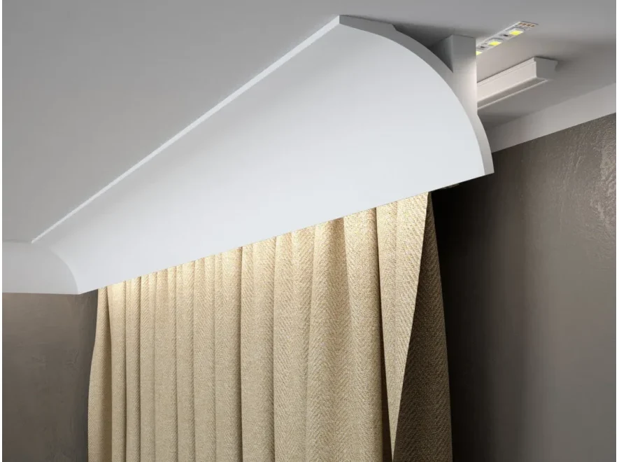 Maskownica karnisza Mardom Decor QL011 biała wym. 200 x 9.5 x 12.3 cm, z PolyForce