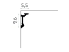 Maskownica karnisza Mardom Decor MD137 biała wym. 200 x 9.6 x 5.5 cm, z PolyForce