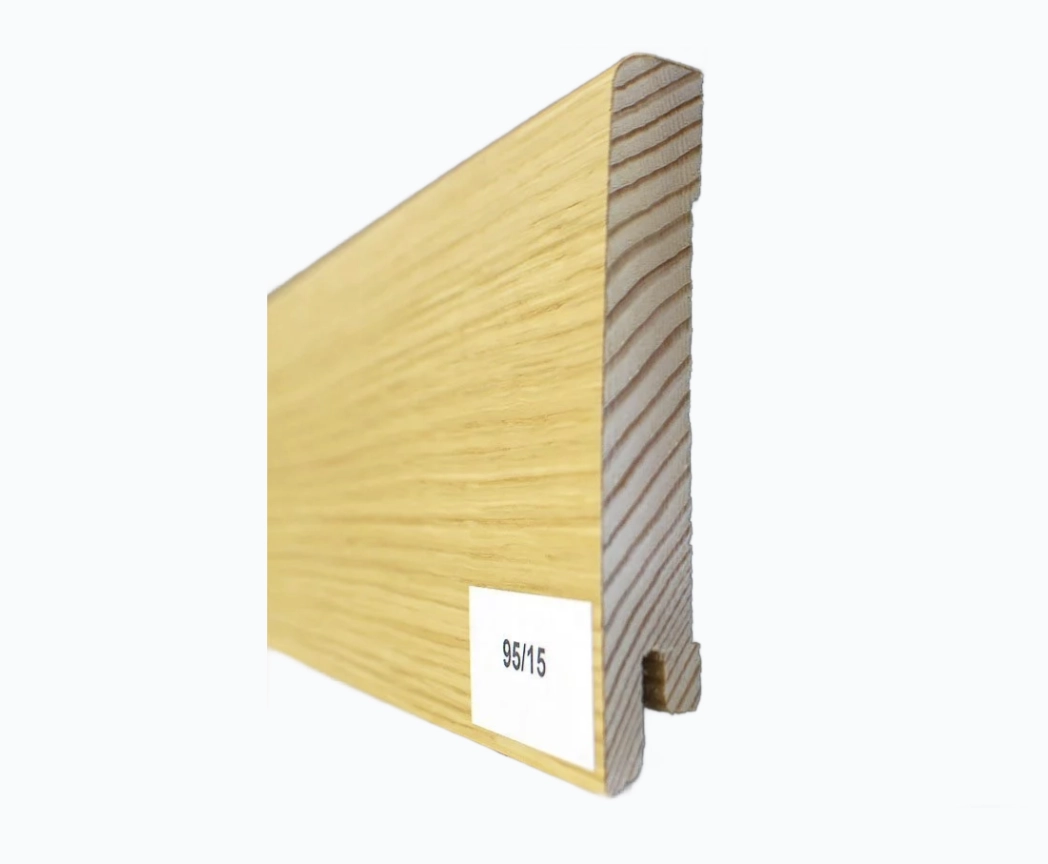 Drewniana listwa przypodłogowa lakierowana 95/15 (240 cm x 9,5 cm x 1,5 cm) Wenge