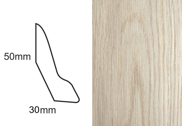 Listwa przypodłogowa fornirowana nielakierowana LP60 (240 cm x 5 cm x 3 cm) dąb