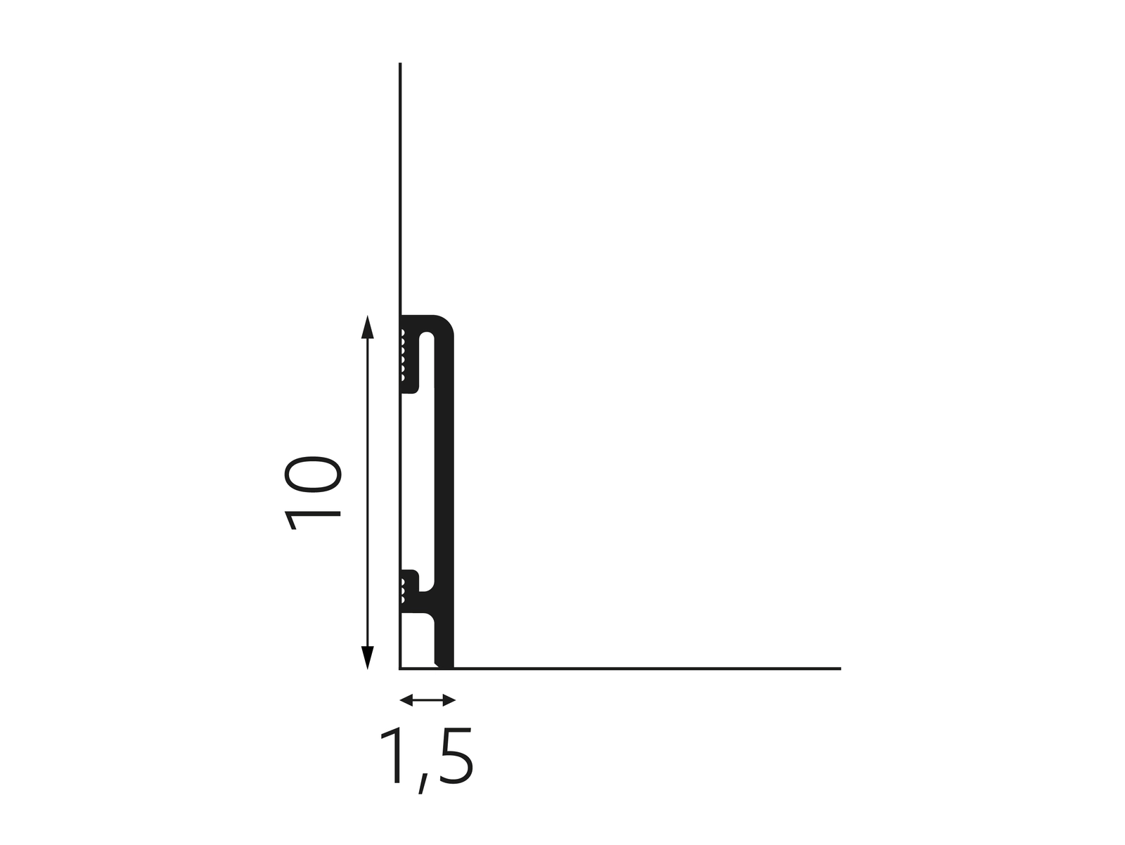 PRÓBKA 20 cm - Listwa przypodłogowa Premium Floor Durofit PF100 biała RAL9003 10 cm