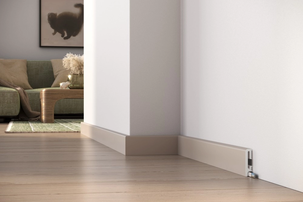 PRÓBKA 20 cm - Listwa przypodłogowa Premium Floor Durofit PF060C kolor cappuccino 6 cm