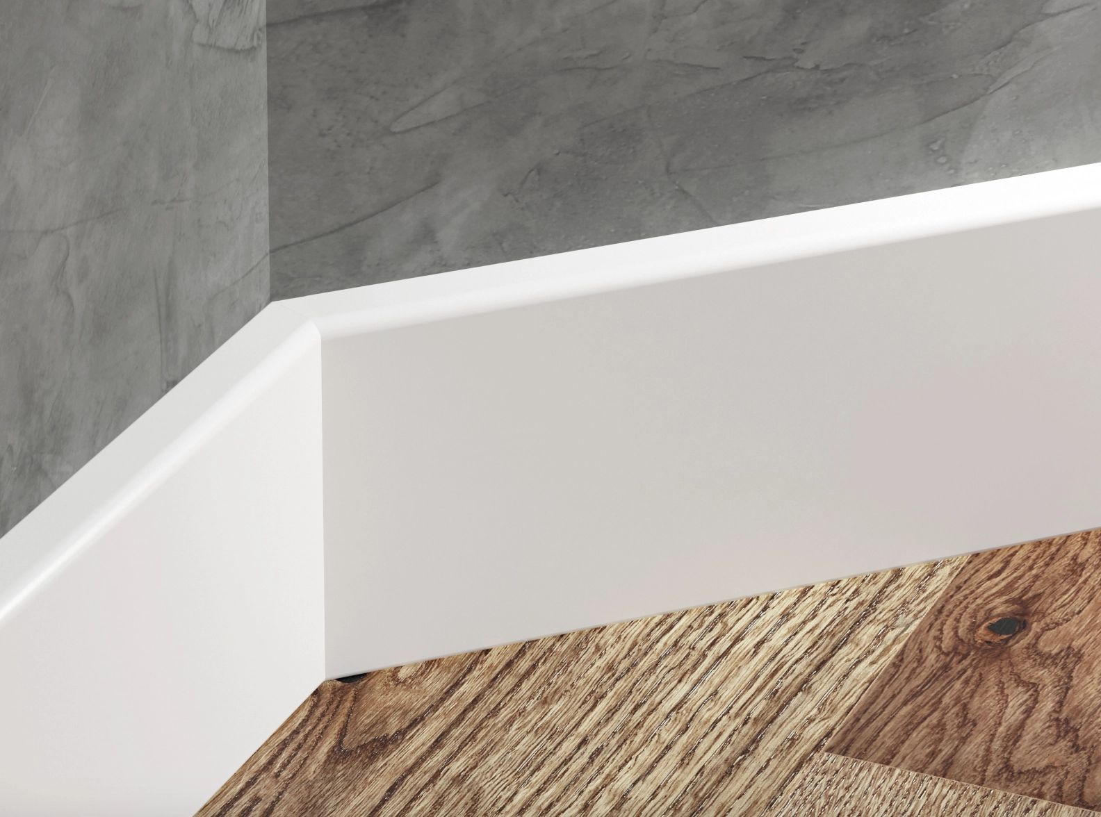 Biała Listwa przypodłogowa cokół Creativa STL80 - PVC – Status Line 220 cm