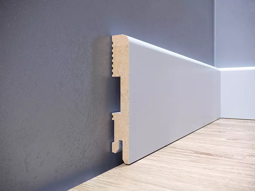 Listwa przypodłogowa MDF lakierowana biała FOGE LB1 - 10cm