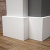PRÓBKA 20 CM - Listwa przypodłogowa lakierowana biała, MDF wilgocioodporny, DUO 10cm