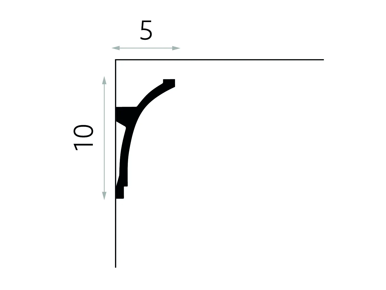 Listwa oświetleniowa MDB100 biała wym. 200 x 5 x 10 cm, z ProFoam