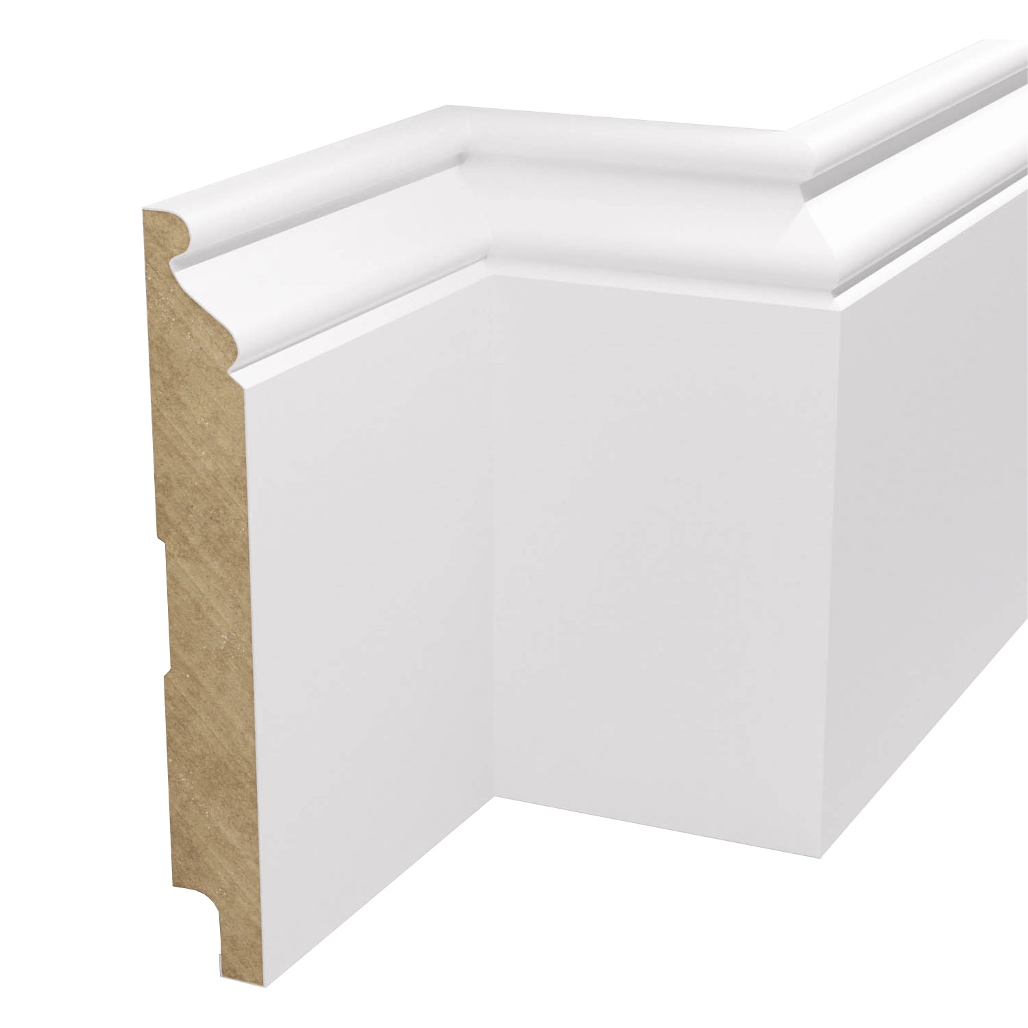 PRÓBKA 20 CM - Listwa przypodłogowa MDF lakierowana biała z wodoodporną powłoką MODERNA 12cm