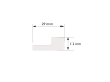 Prawe zakończenie L0102R jasny dąb wym. 270 x 1.2 x 2.9 cm, z PolyForce