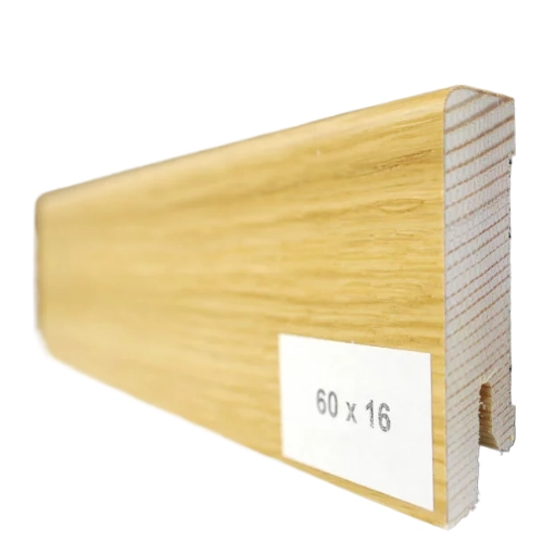Listwa przypodłogowa biała drewno lakierowane 60/16 (240 cm x 6 cm x 1,5 cm)