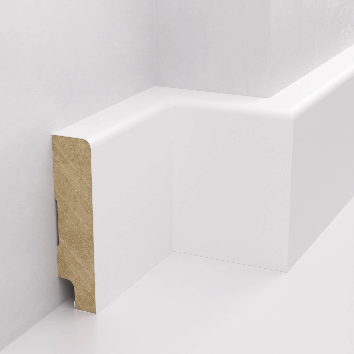 Listwa przypodłogowa MDF lakierowana biała z wodoodporną powłoką TRIO XL 8cm