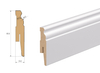 Listwa przypodłogowa MDF - ESTILO 8cm - Biała Premium