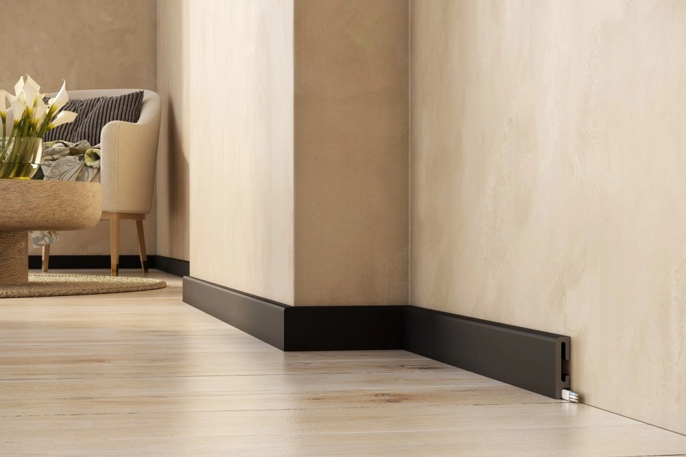 Listwa przypodłogowa Premium Floor Durofit PF060B czarna 6 cm