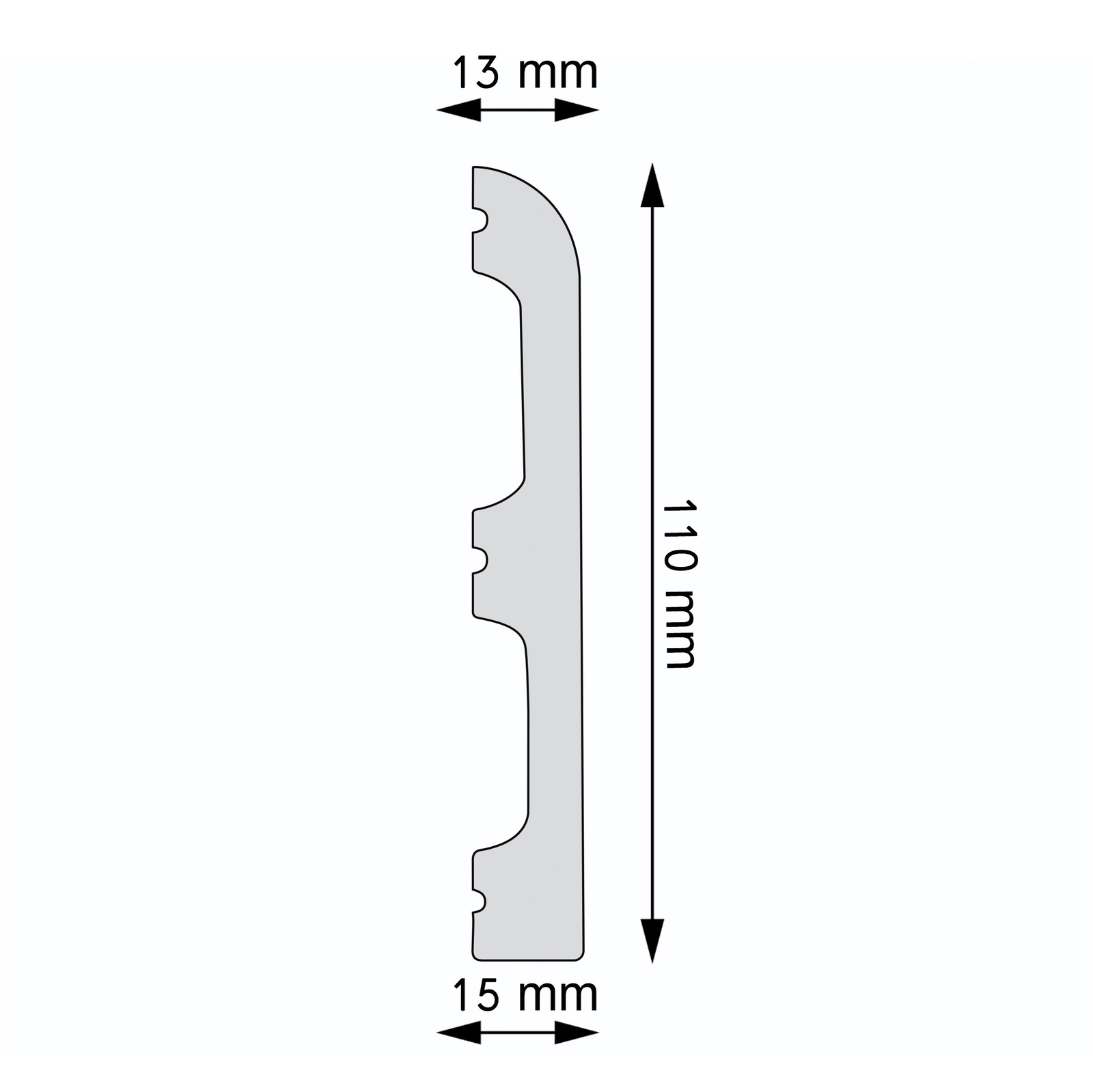 Listwa przypodłogowa, cokół Creativa LPC-10 / 244cm