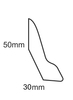 Listwa przypodłogowa drewniana lakierowana LP60 RAL 9003 (240 cm x 5 cm x 3 cm) biała