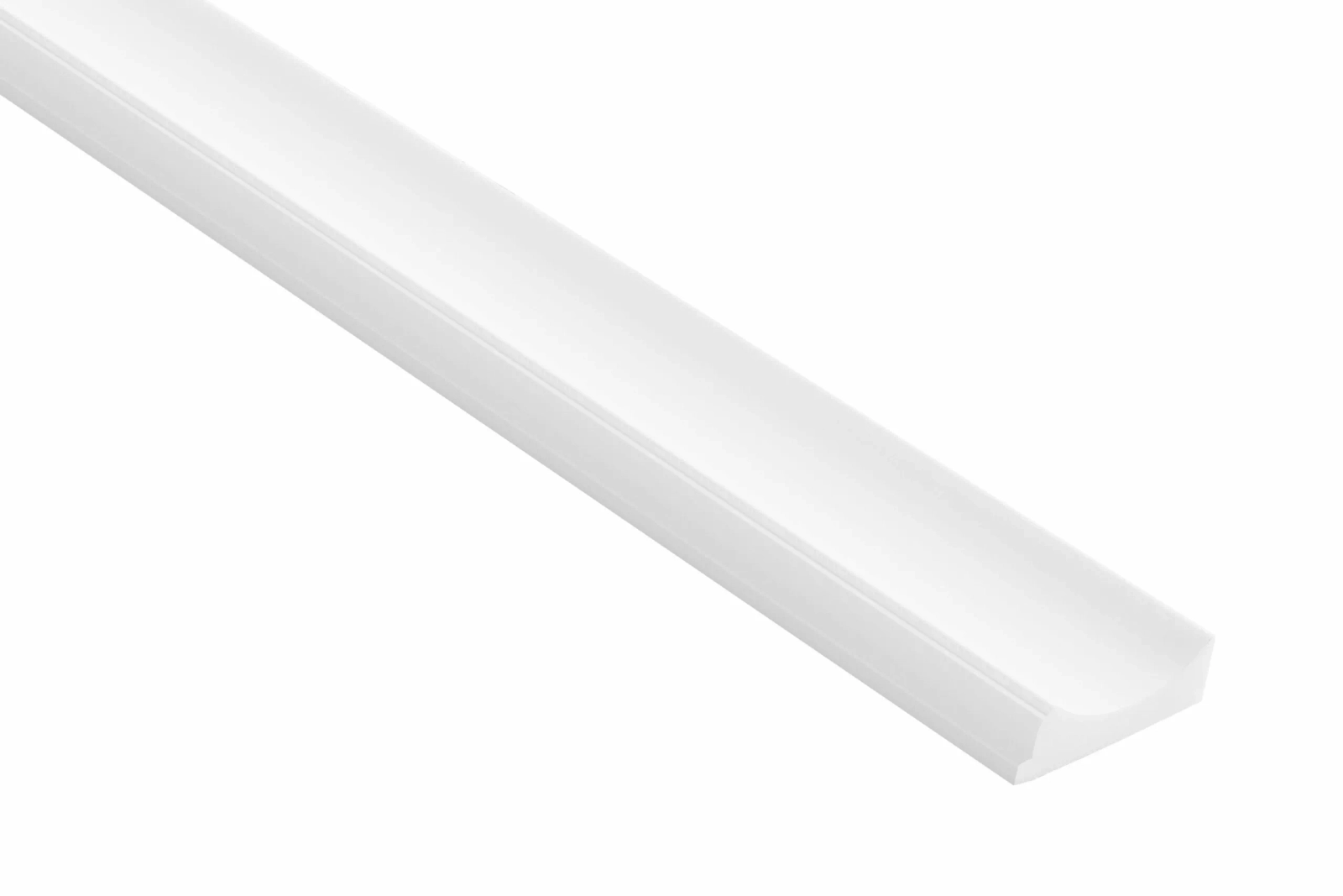 Prawe zakończenie panela lamelowego WP002R Lumio białe wym. 270 x 1.15 x 3.1 cm, z PolyForce